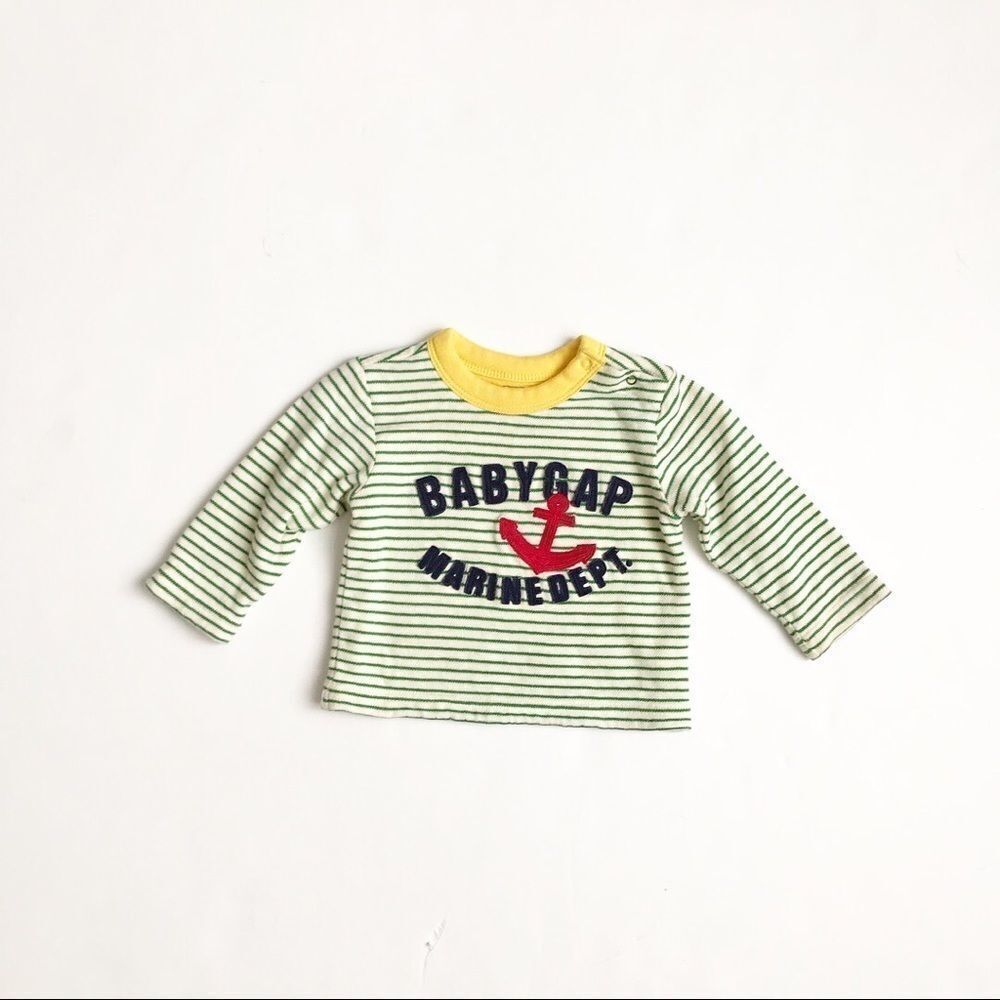 BABygap marine striped LS top EUC 3-6 months
